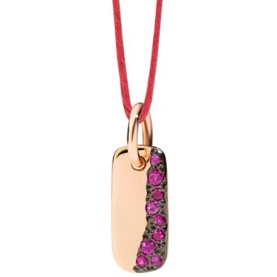 DODO | Ciondolo  Love - Precious Tag con Rubini - immagine 2