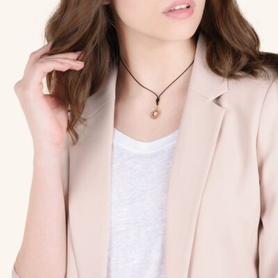 DODO | Ciondolo Moneta Thanks Oro Rosa - immagine 3