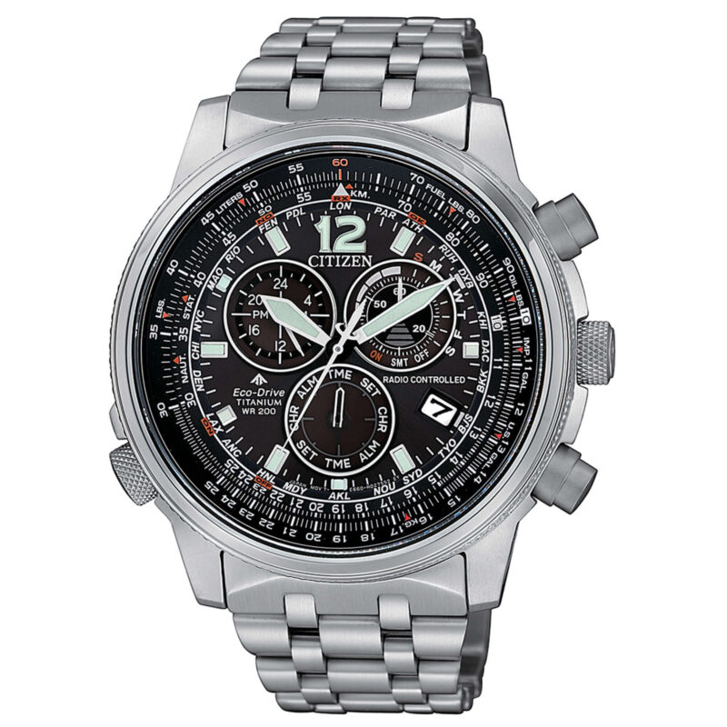 Citizen | Orologio uomo Crono Pilot Super Titanio 45 mm.