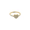 RUEDESMILLE | Anello Cuore Zirconi Bianchi Argento Giallo