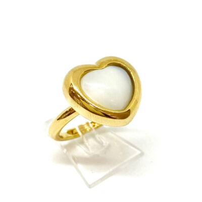 LABRIOLA | Anello Cuore in oro giallo e Madreperla
