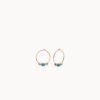 DODO | Orecchini Hoop Mini Granelli con Ceramica Turchese