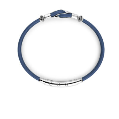ZANCAN | Bracciale in Pelle Blu con Nodo in Argento - immagine 2