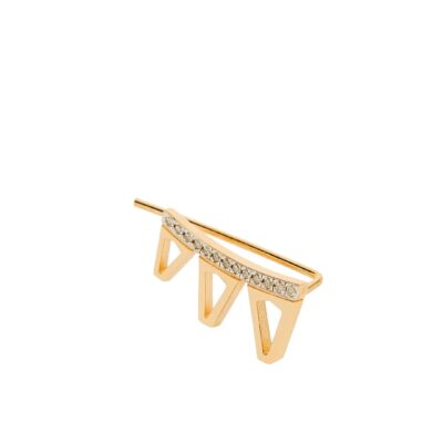 VALENTINAFERRAGNI | Mono Orecchino Elle Gold lobo ds. - immagine 2