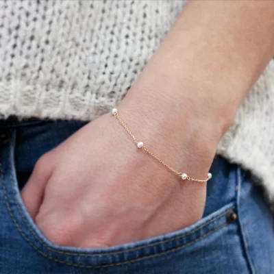 RUEDESMILLE | Bracciale con mini Perle oro 18Kt - immagine 2