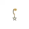 RUEDESMILLE | Mono-Orecchino Fascetta Zirconi Stella Traforata Oro Giallo