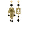 LEBOLE |Orecchini Kimono Mini Oro Nero