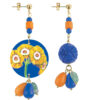 LEBOLE | Orecchini Circle Piccolo Fiori Gialli Blu