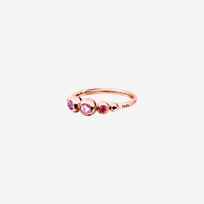 DODO | Anello Bollicine con Zaffiro Rosa, Rubino e Ametista - immagine 2