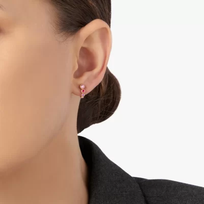 DODO | Orecchino Bollicine Oro Rosa con Zaffiro Rosa, Rubino e Ametista - immagine 3