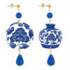 LEBOLE | Orecchini Vaso Blu e Bianco Piccolo Blu