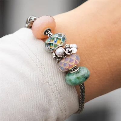 TROLLBEADS | Bead in vetro Tulipani Arcobaleno - immagine 4