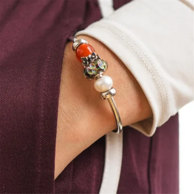 TROLLBEADS | Bead in vetro Fiore Arcobaleno - immagine 4