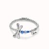 UNODE50 | Bracciale elastico con libellula placcato argento