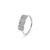 BLISS GIOIELLI | ANELLO RETTANGOLO IN ORO BIANCO CON DIAMANTI
