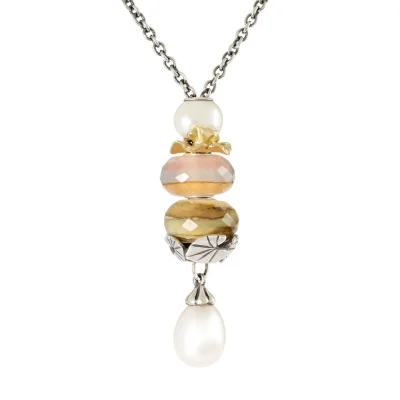 TROLLBEADS | Bead in vetro GEMMA D'ACQUA NOCCIOLA - immagine 2