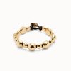 UNODE50 | Bracciale in cuoio con Perline placcate in Oro 18kt - PUL2532ORO